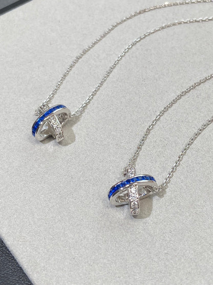 [Clover-Jewelry]LIENS DIAMOND SILVER NECKLACE