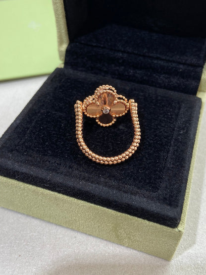 [Clover-Jewelry]CLOVER RIVERSIBLE ROSE GOLD RING