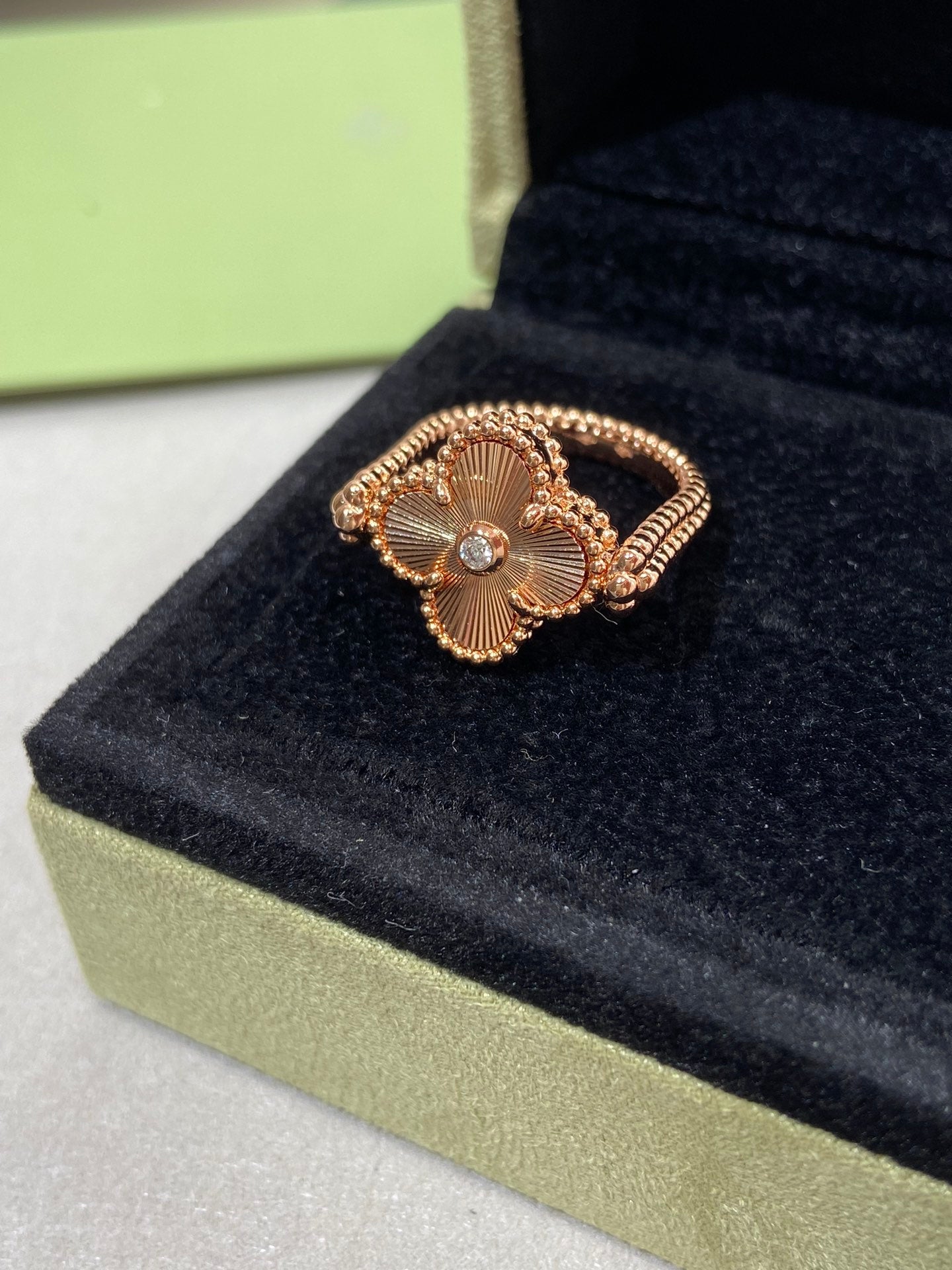 [Clover-Jewelry]CLOVER RIVERSIBLE ROSE GOLD RING