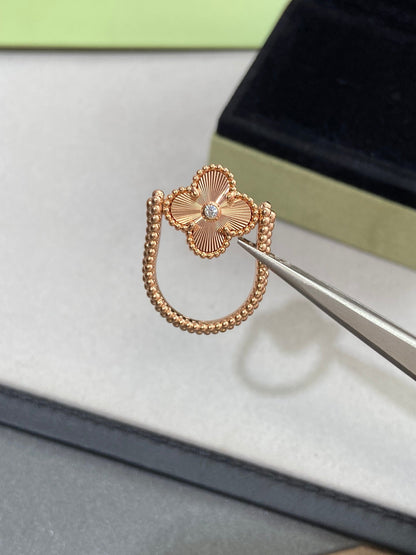 [Clover-Jewelry]CLOVER RIVERSIBLE ROSE GOLD RING