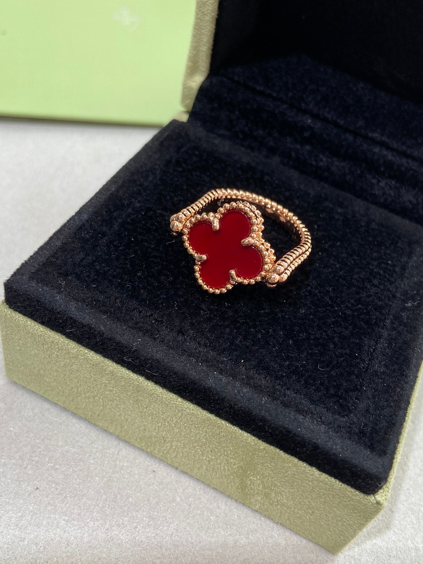 [Clover-Jewelry]CLOVER RIVERSIBLE ROSE GOLD RING