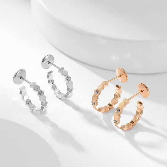 [Clover-Jewelry]BEE LOVE DIAMOND HOOP EARRINGS