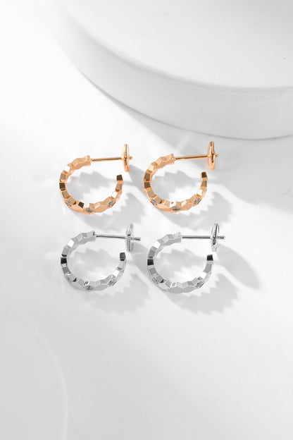 [Clover-Jewelry]BEE LOVE DIAMOND HOOP EARRINGS