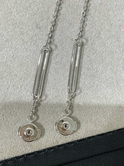 [Clover-Jewelry]CHAINE CHAOS DIAMOND DROP EARRINGS