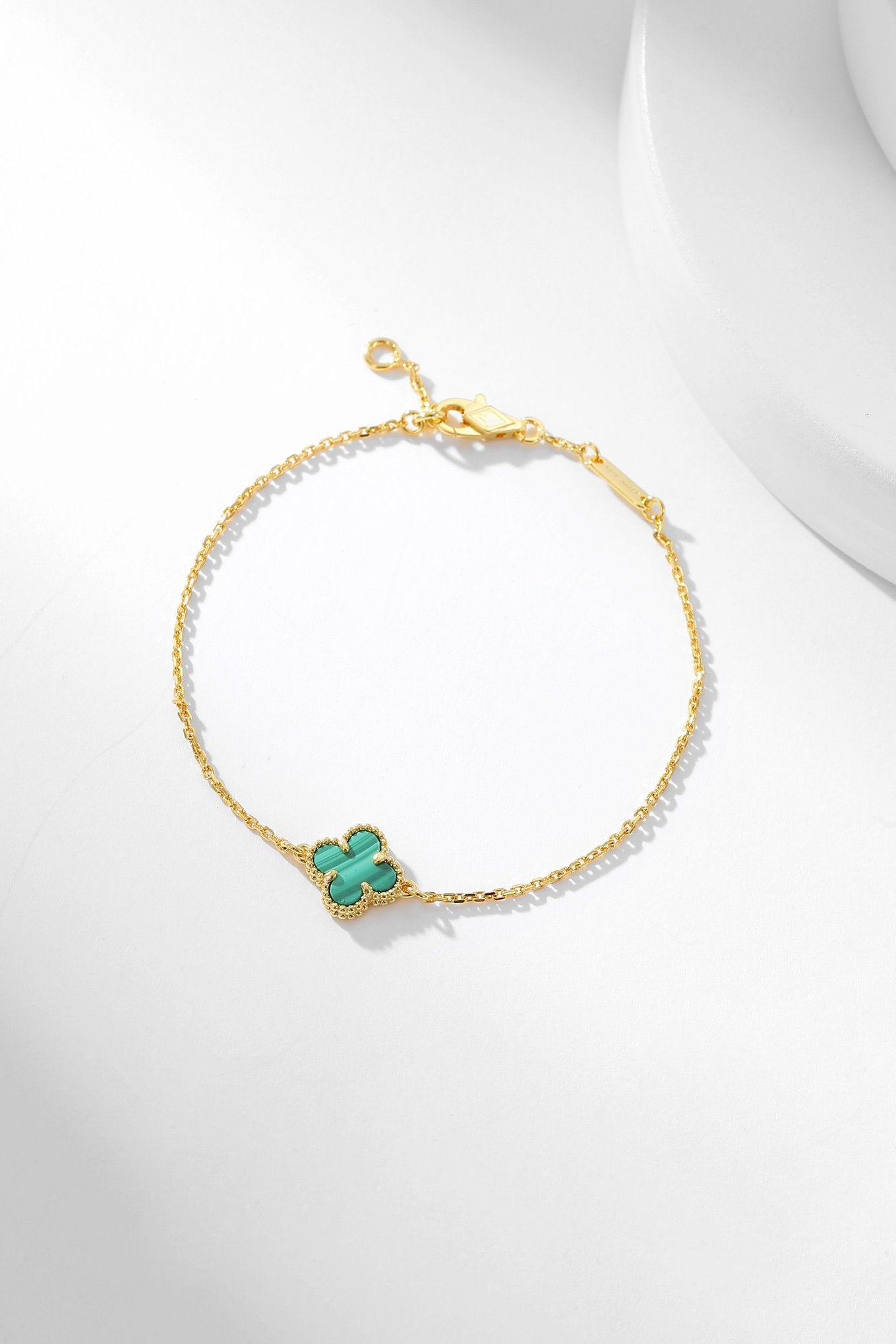 [Clover-Jewelry]CLOVER BRACELET MALACHITE 1 MOTIF