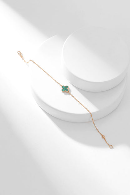 [Clover-Jewelry]CLOVER BRACELET MALACHITE 1 MOTIF