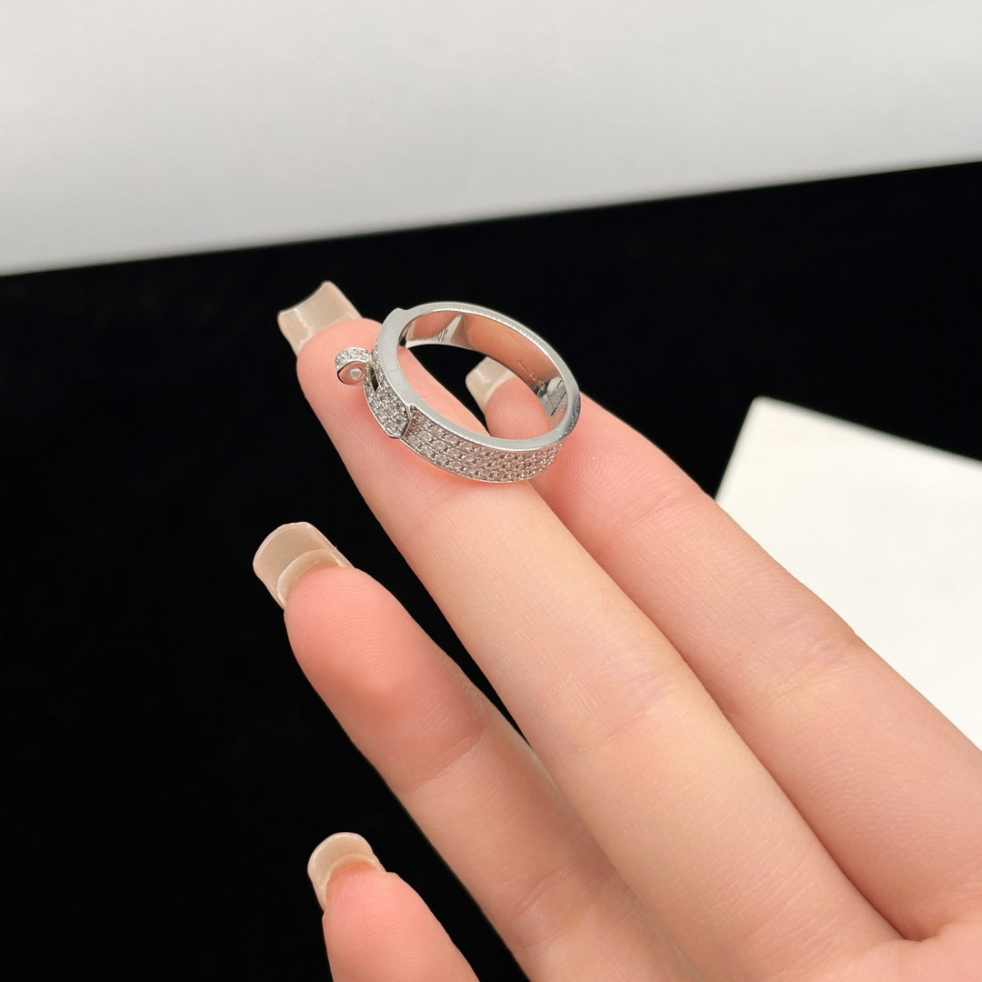 [Clover-Jewelry]KELLY SILVER DIAMOND RING