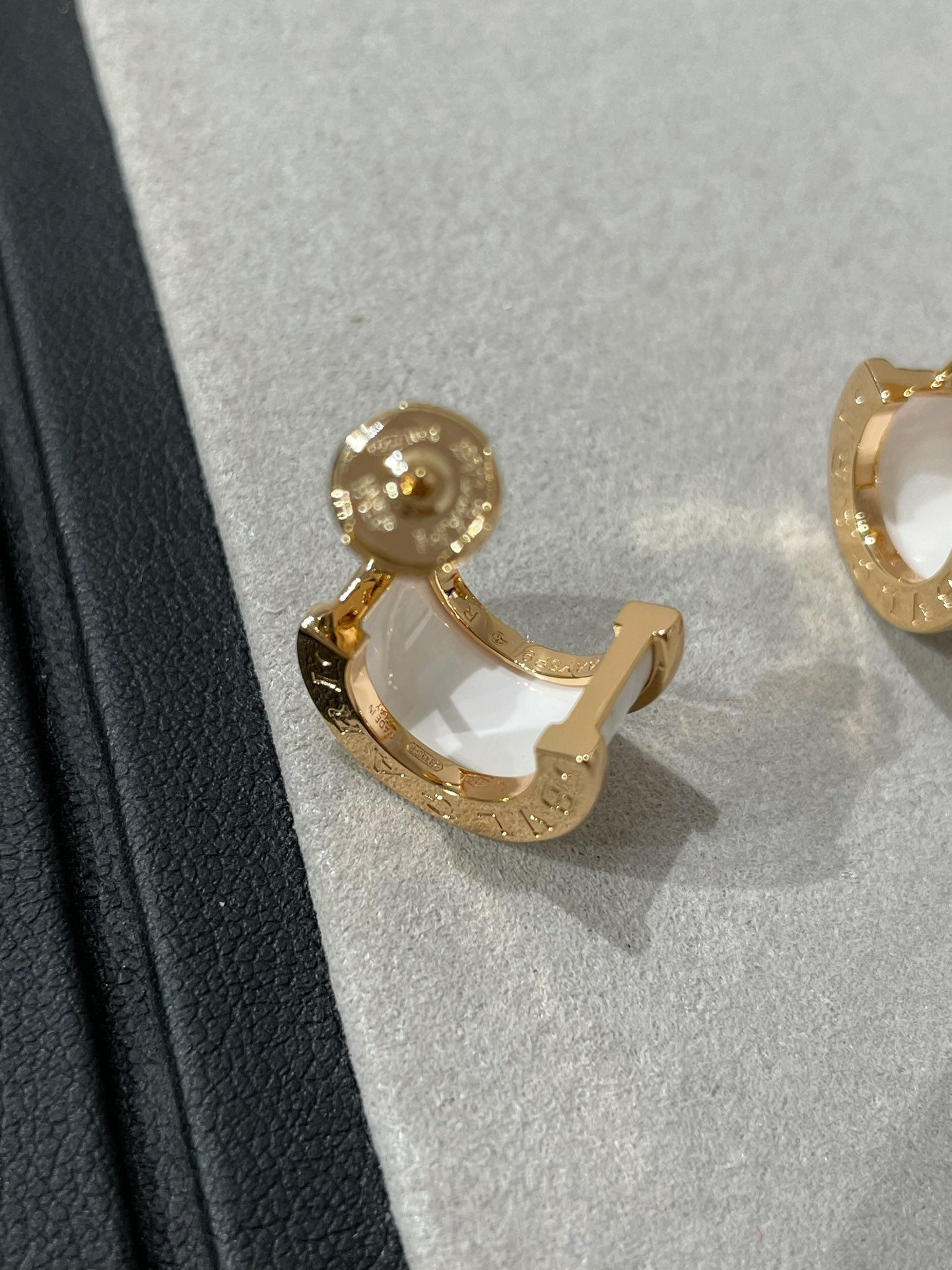 [Clover-Jewelry]ZERO 1 PINK GOLD CERAMIC EARRINGS