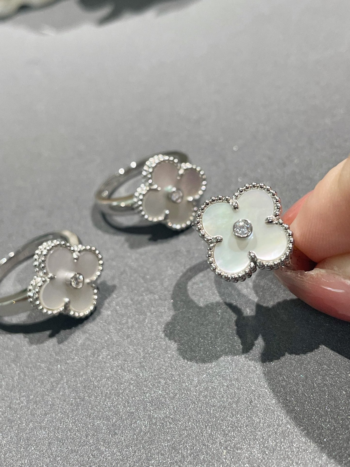 [Clover-Jewelry]CLOVER SILVER MOP DIAMOND RING