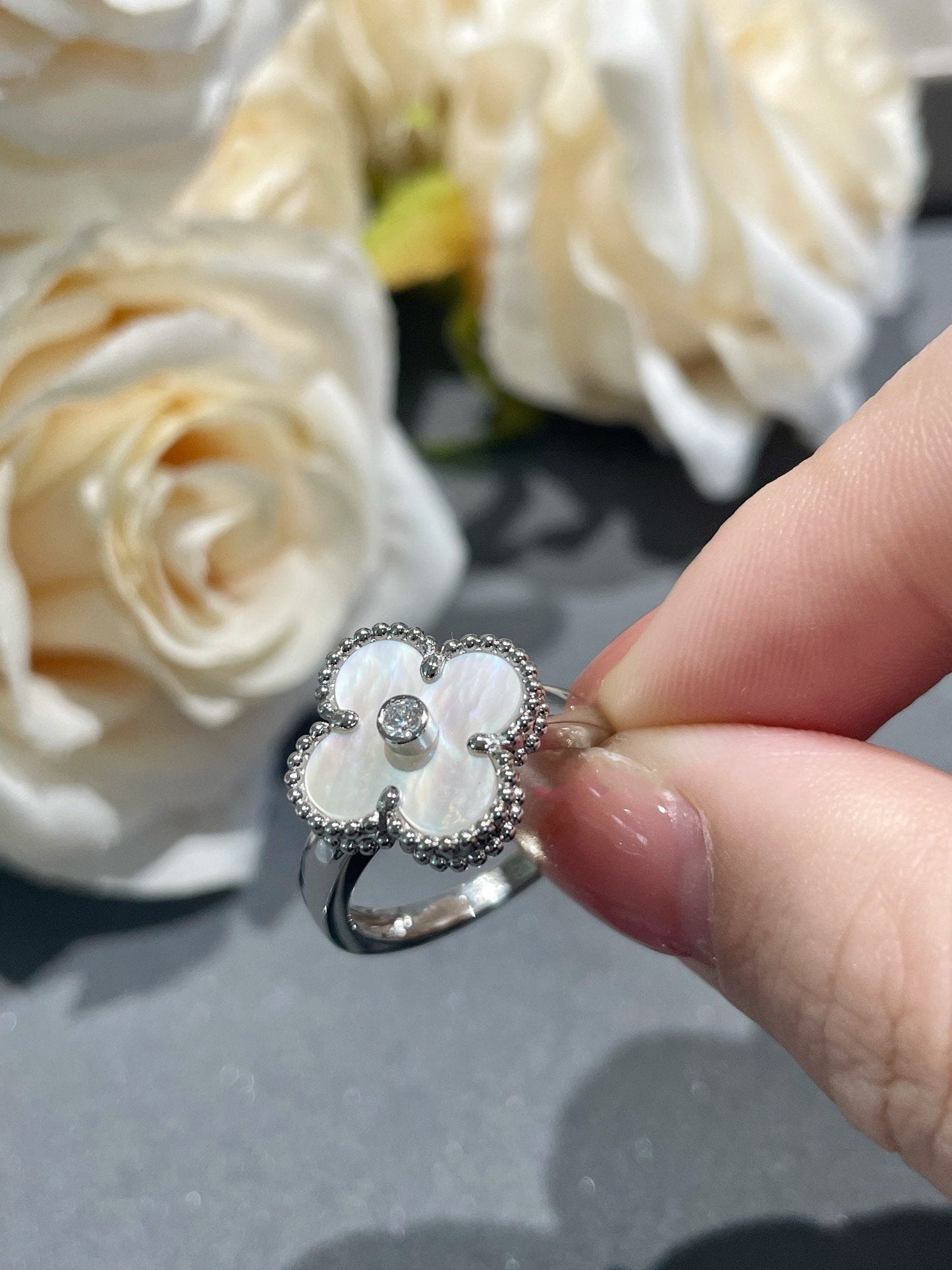 [Clover-Jewelry]CLOVER SILVER MOP DIAMOND RING