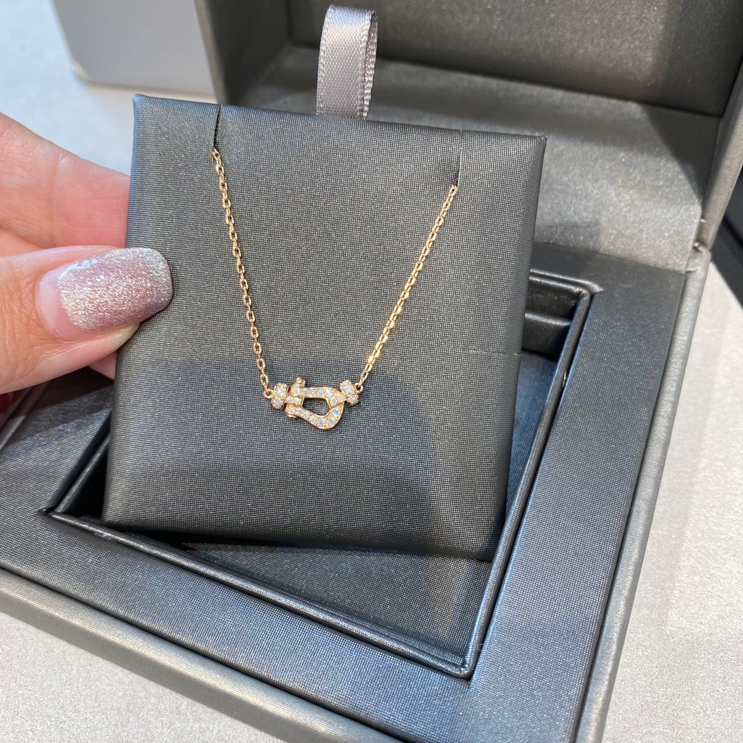 [Clover-Jewelry]FORCE 10 DIAMOND PINK GOLD NECKLACE MINI MODEL