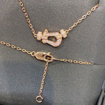 [Clover-Jewelry]FORCE 10 DIAMOND PINK GOLD NECKLACE MINI MODEL