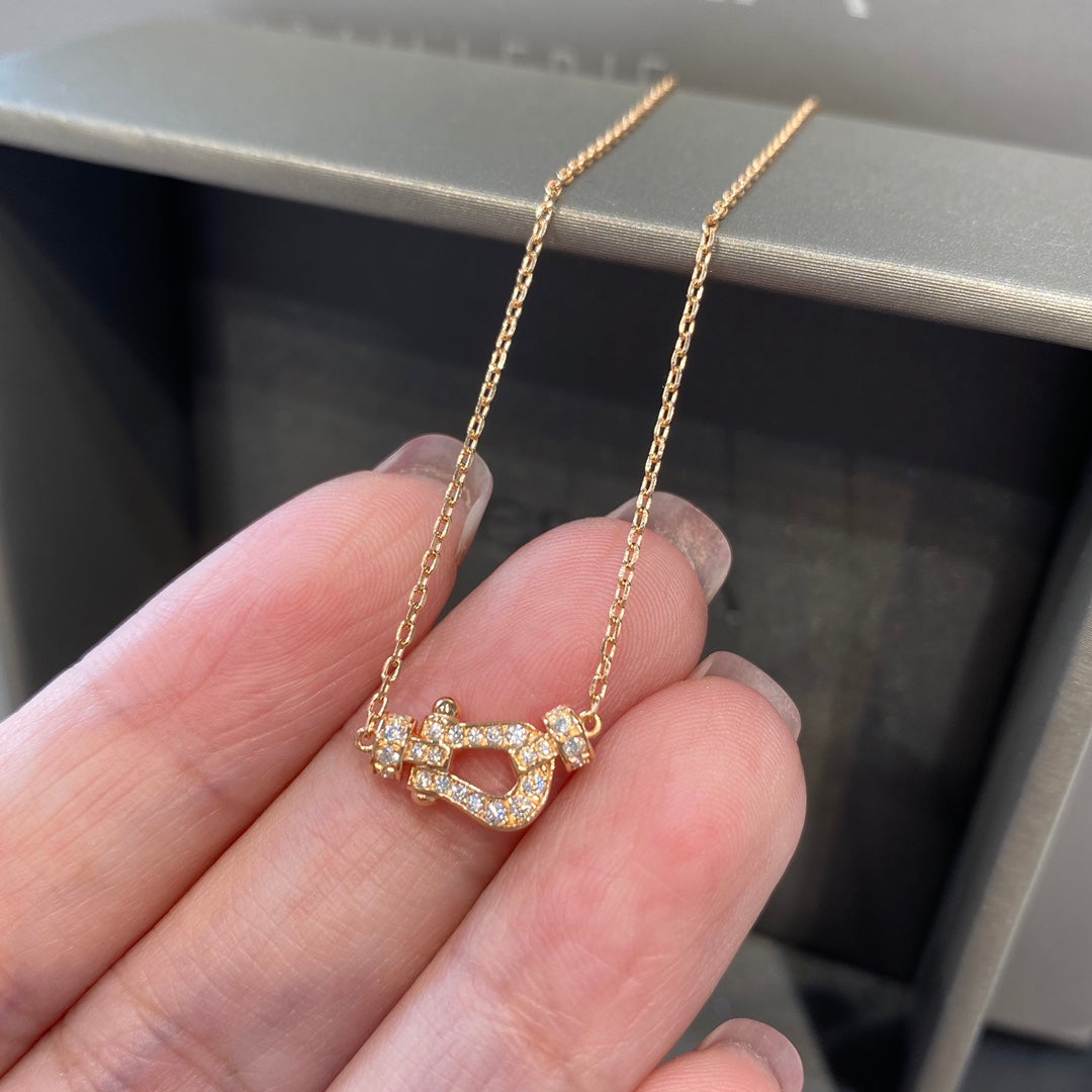 [Clover-Jewelry]FORCE 10 DIAMOND PINK GOLD NECKLACE MINI MODEL