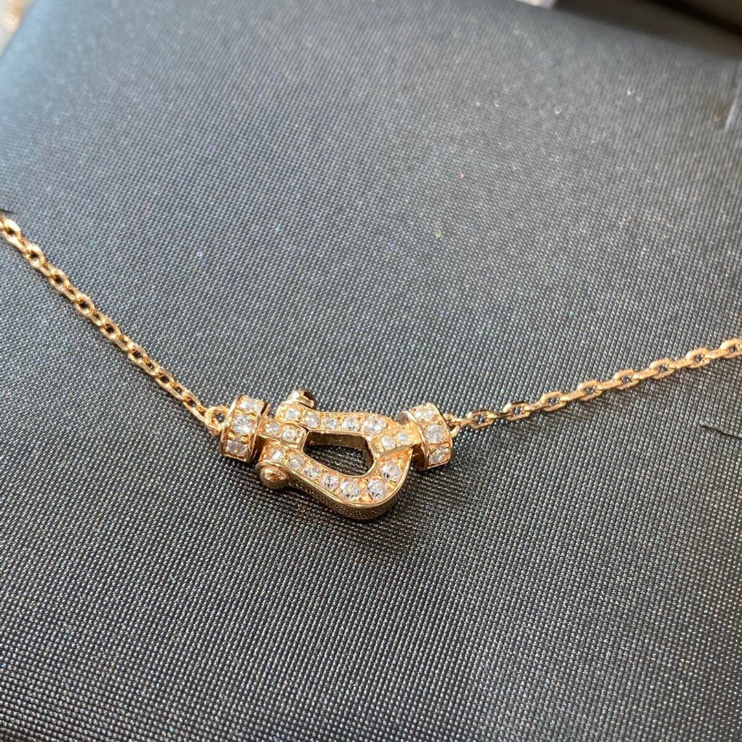 [Clover-Jewelry]FORCE 10 DIAMOND PINK GOLD NECKLACE MINI MODEL