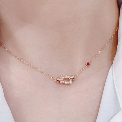 [Clover-Jewelry]FORCE 10 DIAMOND PINK GOLD NECKLACE