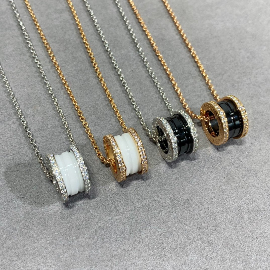 [Clover-Jewelry]ZERO 1 DIAMOND CERAMIC NECKLACE