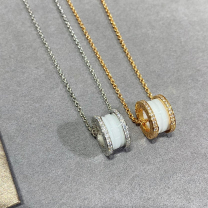 [Clover-Jewelry]ZERO 1 DIAMOND CERAMIC NECKLACE