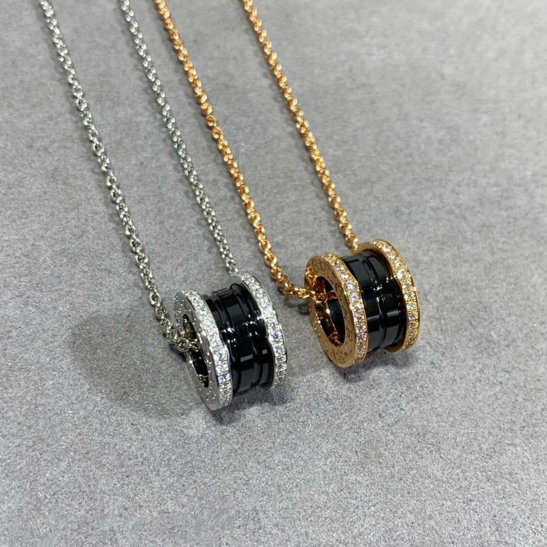 [Clover-Jewelry]ZERO 1 DIAMOND CERAMIC NECKLACE