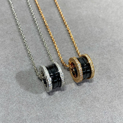 [Clover-Jewelry]ZERO 1 DIAMOND CERAMIC NECKLACE