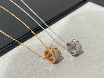 [Clover-Jewelry]LIENS EVIDENCE DIAMOND PAVED NECKLACE