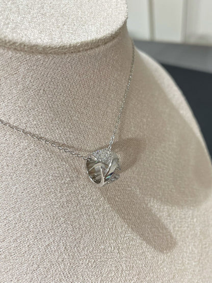 [Clover-Jewelry]LIENS EVIDENCE DIAMOND PAVED NECKLACE