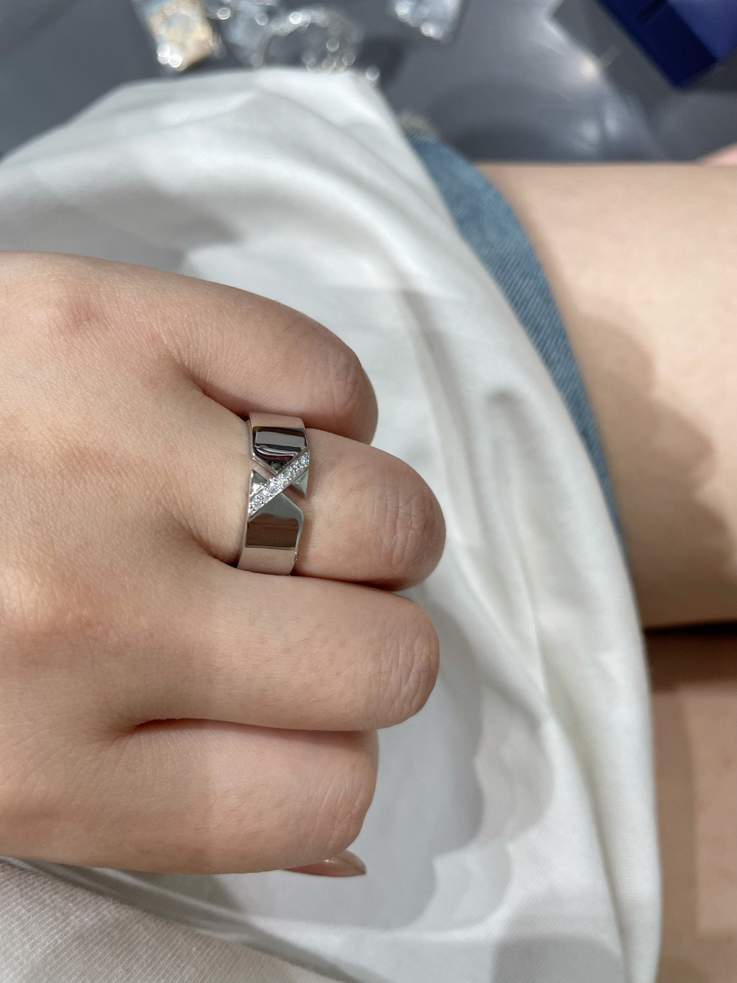 [Clover-Jewelry]LIENS EVIDENCE DIAOMOND RING