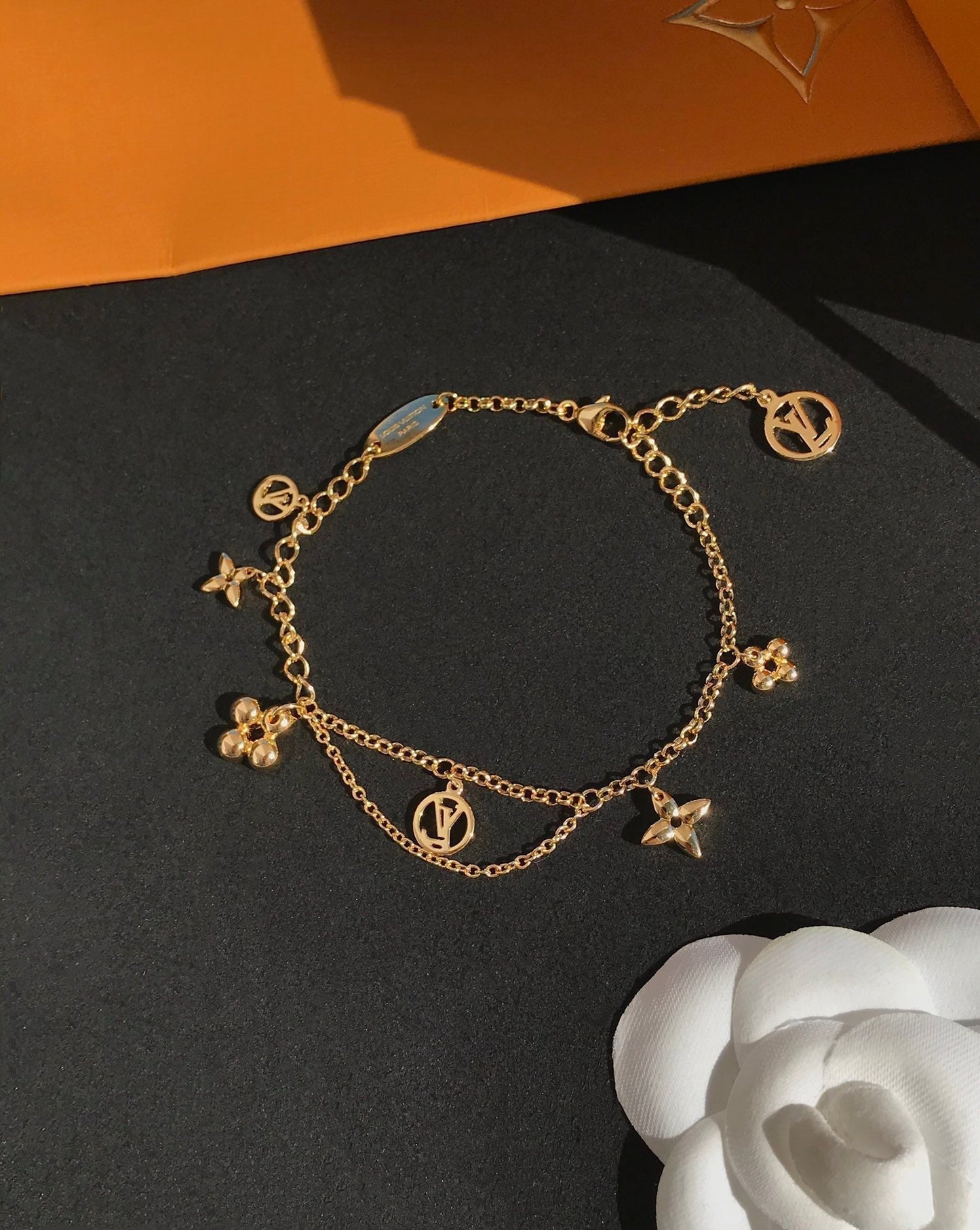 [Clover-Jewelry]BLOOMING PINK GOLD MOP BRACELET