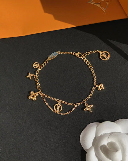 [Clover-Jewelry]BLOOMING PINK GOLD MOP BRACELET