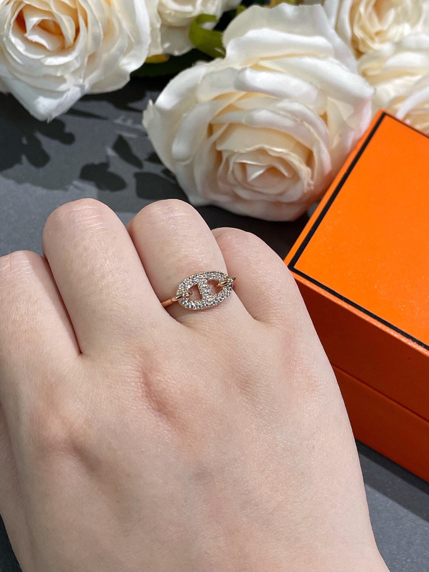 [Clover-Jewelry]RONDE SMALL DIAMOND RING