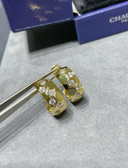 [Clover-Jewelry]BEE LOVE DIAMOND HOOP EARRINGS