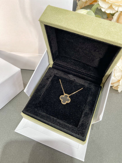 [Clover-Jewelry]CLOVER ROCK CRYSTAL ROSE GOLD NECKLACE