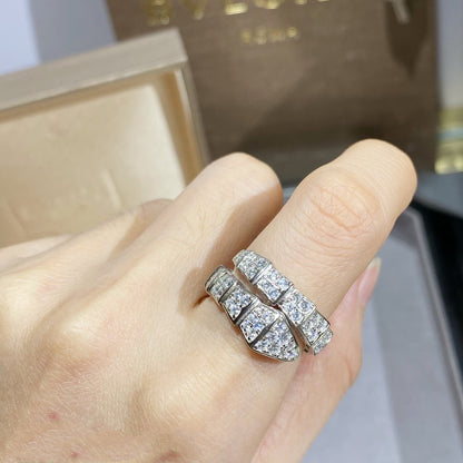 [Clover-Jewelry]SERPENTI RING SILVER DIAMOND PAVED