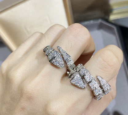 [Clover-Jewelry]SERPENTI LARGE RING SILVER DIAMOND PAVED