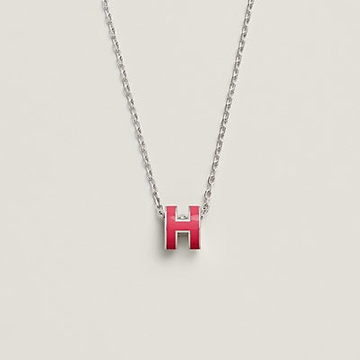 [Clover-Jewelry]H NECKLACE PINK