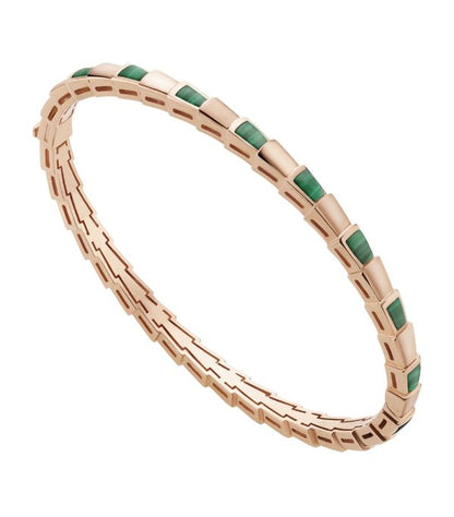 [Clover-Jewelry]SERPENTI BRACELET PINK GOLD MALACHITE