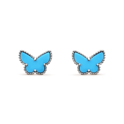 [Clover-Jewelry]BUTTERFLY TURQUOISE EARRINGS SILVER