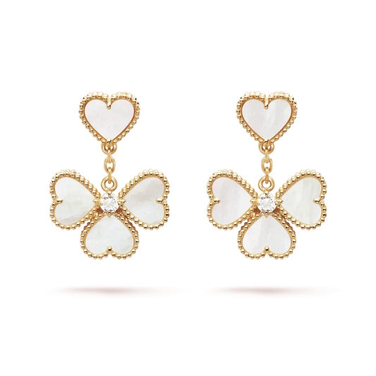 [Clover-Jewelry]CLOVER SWEET WHITE MOP EARRINGS