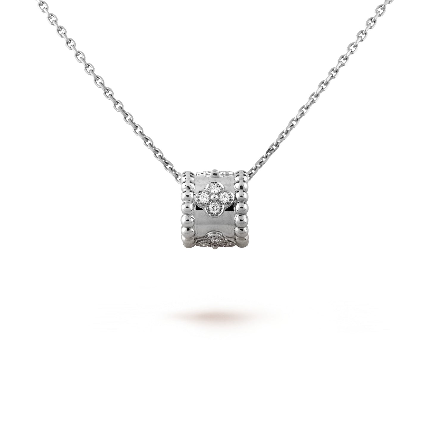 [Clover-Jewelry]PERLEE PEDANT SIVLER DIAMOND NECKLACE