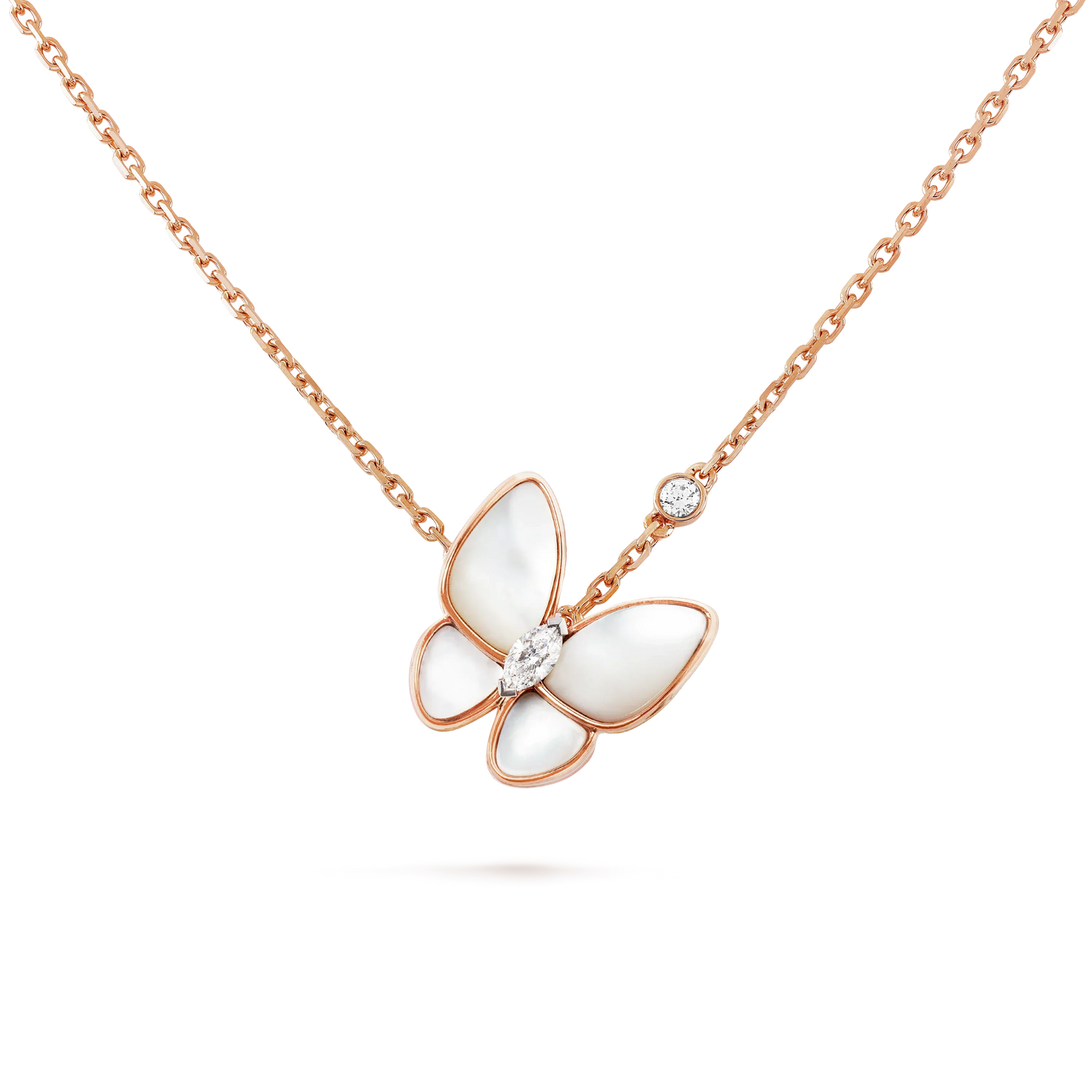 [Clover-Jewelry]BUTTERFLY MOP DIAMOND NECKLACE