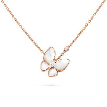 [Clover-Jewelry]BUTTERFLY MOP DIAMOND NECKLACE