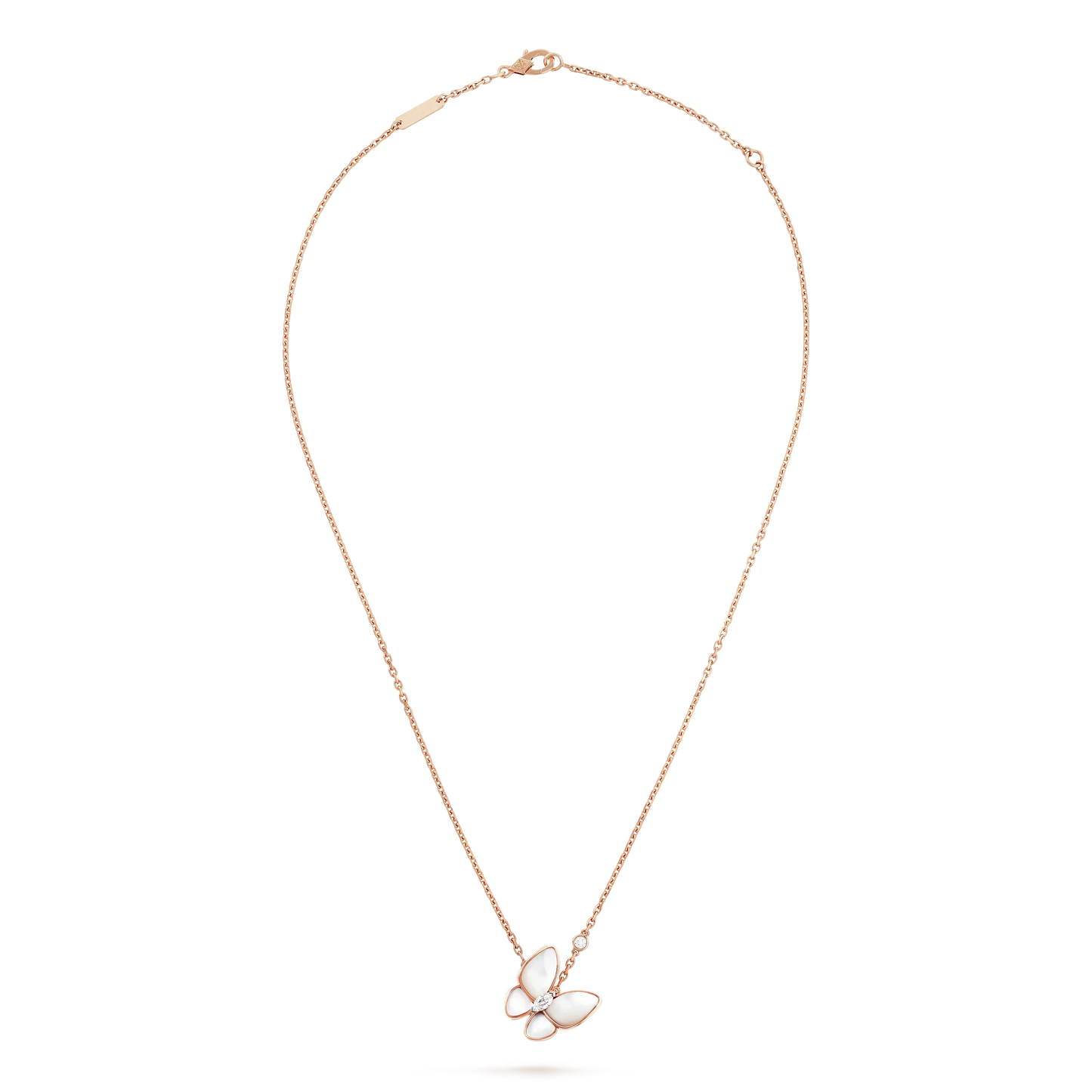 [Clover-Jewelry]BUTTERFLY MOP DIAMOND NECKLACE