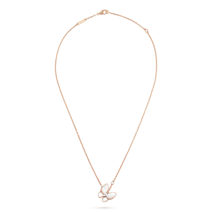 [Clover-Jewelry]BUTTERFLY MOP DIAMOND NECKLACE