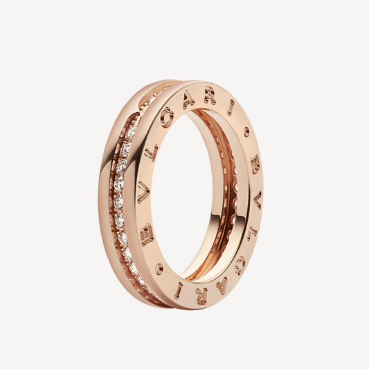 [Clover-Jewelry]ZERO 1 ONE-BAND PAVED DIAMONDS ON THE SPIRAL RING