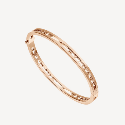 [Clover-Jewelry]ZERO 1 SPIRAL LOGO PINK GOLD BRACELET