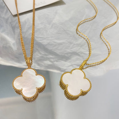 [Clover-Jewelry]CLOVER 25MM MOP LARGE PENDANT NECKLACE