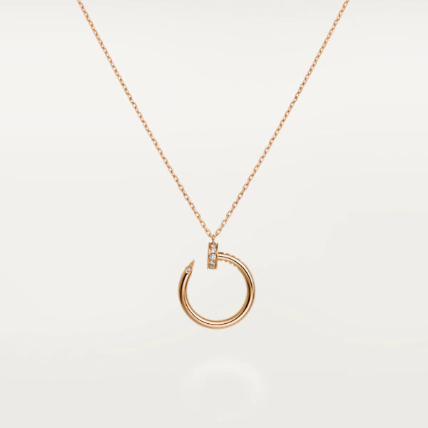 [Clover-Jewelry]JUSTE NECKLACE PINK GOLD