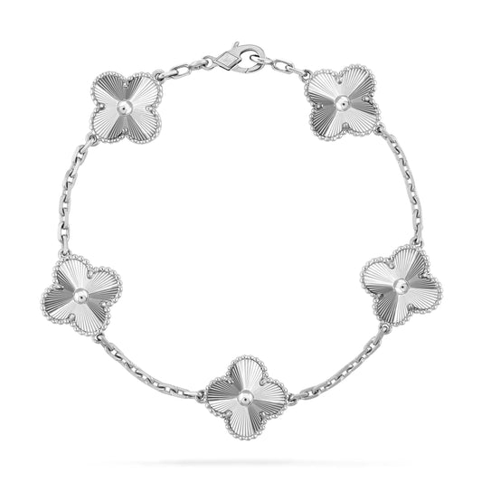 [Clover-Jewelry]CLOVER SILVER 5 MOTIFS BRACELET