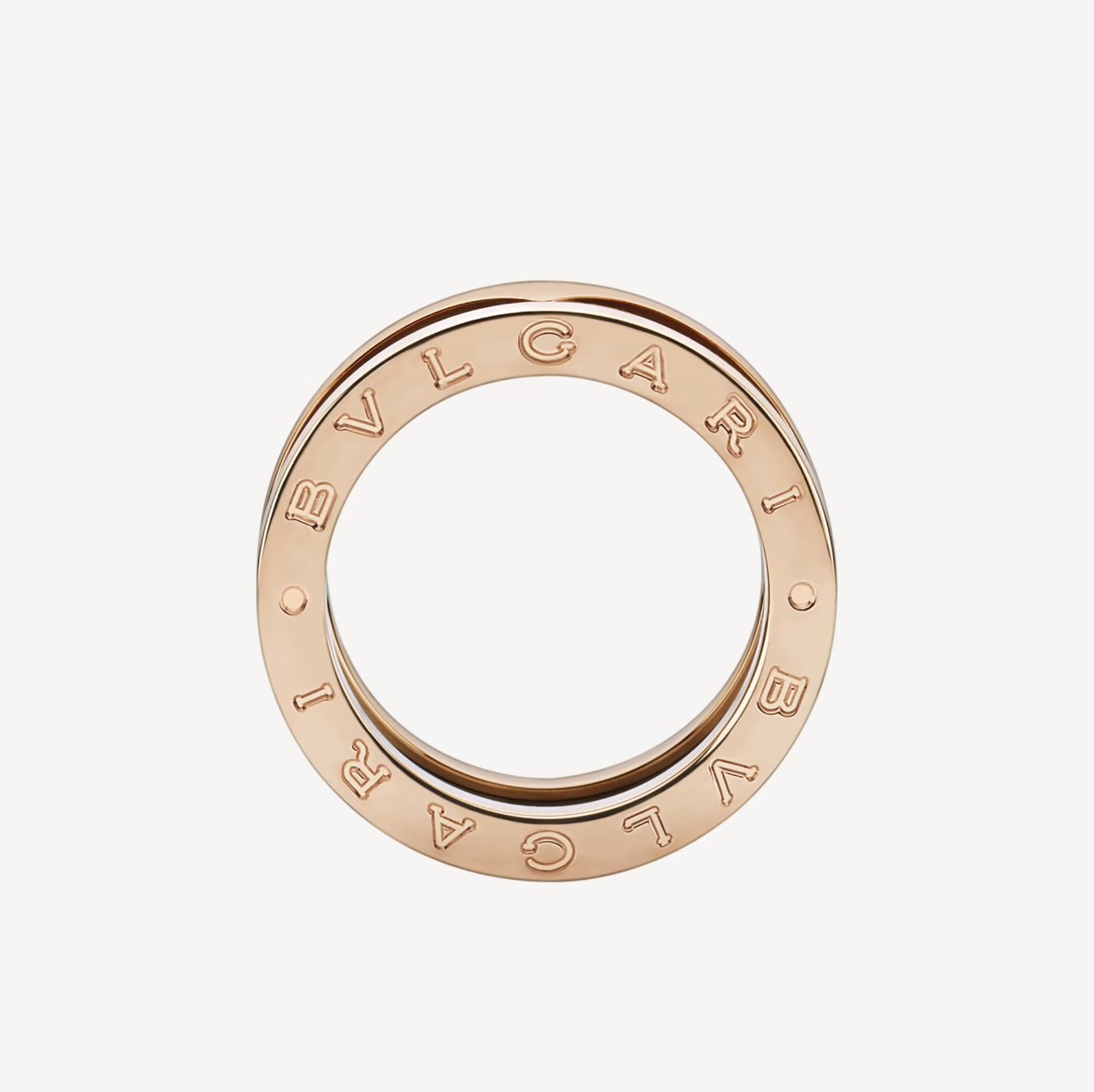 [Clover-Jewelry]ZERO 1 TWO-BAND LOOPS AND BLACK CERAMIC PINK GOLD RING