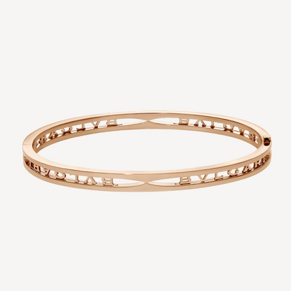 [Clover-Jewelry]ZERO 1 SPIRAL LOGO PINK GOLD BRACELET