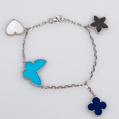 [Clover-Jewelry]LUCKY SPRING SILVER BRACELET 4 MOTIF